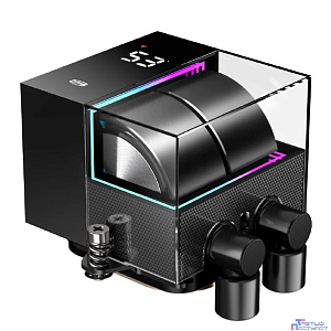 Система охлаждения/ PCCooler DS360 BK (310W, 360mm, LED temp., Black, ARGB Pump/ Fans: 3x120mm, 86.73CFM, 28dBA, 2200RPM/ Pump height 67mm, 28dBA, 3200RPM, Rad thickness 27mm/ S: 1851, 1700, 1200, 20X