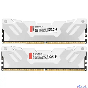 Память оперативная/ Kingston 32GB 6400MT/s DDR5 CL32 DIMM (Kit of 2) FURY Renegade White XMP