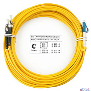 Cabeus FOP(d)-9-LC-ST-10m Шнур оптический duplex LC-ST 9/125 sm 10м LSZH