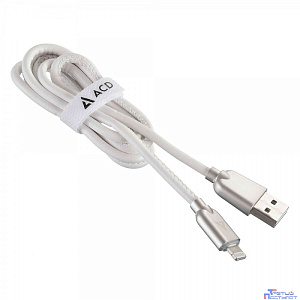 Кабели USB ACD USB кабель ACD-Allure Lightning ; USB-A Кожа, 1м, белый (ACD-U926-P5W)