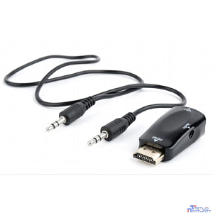 Bion Переходник HDMI - VGA + стерео-аудио, 19M/15F & mini-jack 3.5mm [BXP-A-HDMI-VGA-02]