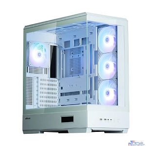 Корпус ZALMAN P50 DS WHITE, без БП, боковое окно (закаленное стекло), белый,  ATX
