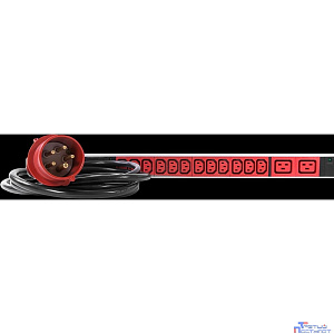 REM Верт блок розеток Rem-3x16, 3 фазы 16A, инд, 36 C13, 6 C19, 1420 мм, вх IEC 309, шнур 3 м