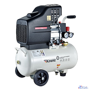 Kranz (KR-16-1151) Компрессор воздушный KR-1500/24, 1500Вт, 230 л/мин, 24л