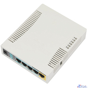 MikroTik RB951Ui-2HnD Беспроводной маршрутизатор  600Mhz CPU, 128MB RAM, 5xLAN, built-in 2.4Ghz 802b/g/n