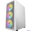 Powercase CMIZW-L4 Mistral Z4 White, Tempered Glass, Mesh, 4x 120mm 5-color LED fan, белый, ATX