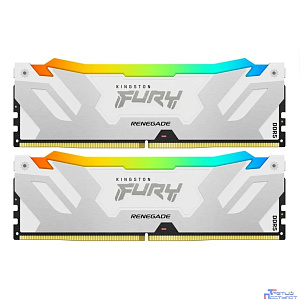 Память оперативная/ Kingston 64GB 6400MT/s DDR5 CL32 DIMM (Kit of 2) FURY Renegade RGB White XMP