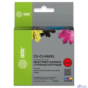 Картридж струйный Cactus CS-CL446XL многоцветный (15мл) для Canon Pixma MG2440/2540/2940