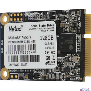 Накопитель SSD Netac mSata N5M 128GB NT01N5M-128G-M3X TLC