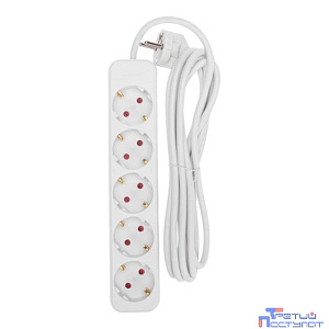 Rexant 13-4029 Удлинитель STANDARD 5 гнезд, 3м, 3х1,0мм?, с/з, белый