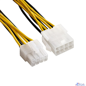 Exegate EX295553RUS Удлинитель кабеля питания материнской платы +12V ExeGate EX-EXT-8M8F-0.3 (8pin EPS12V M/8pin EPS12V F, 0,3м)