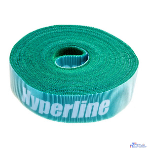 Hyperline WASNR-5x25-GN Лента (липучка) в рулоне, ширина 25 мм, длина 5 м, зеленая