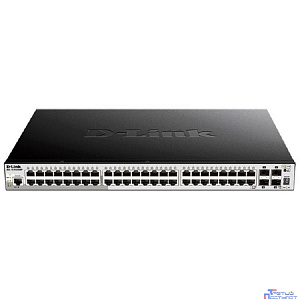 D-Link DGS-1510-52XMP/A1A PROJ Управляемый L2+ стекируемый коммутатор с 48 портами 10/100/1000Base-T и 4 портами 10GBase-X SFP+ (48 портов PoE 802.3af/at, PoE-бюджет 370 Вт; 740 Вт с DPS-700)