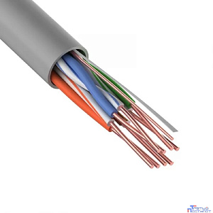 Rexant (01-0067) Кабель витая пара U/UTP, CAT 6, ZH нг(А)-HF, 4PR, 23AWG, INDOOR, SOLID, серый, 305 м