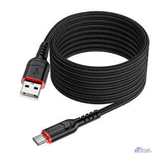 HOCO X59/ USB кабель Type-C/ 2m/ 3A/ Нейлон/ Black