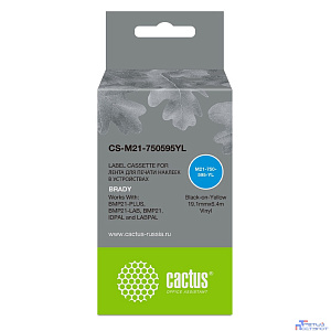 Картридж ленточный Cactus CS-M21-750595YL черный для Brady BMP21-PLUS, BMP21-LAB