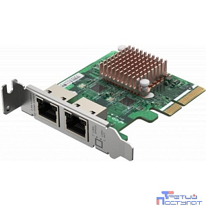 QNAP QXG-2G2T-I225 Сетевая карта двухпортовая 2,5GBASE-T/1000BASE-T/100BASE-TX, PCIe Gen2 x2