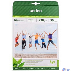 Perfeo PF-MTA4-230/50  Бумага Perfeo матовая, А4 230 г/м2 ,  50л