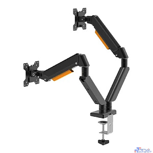 Кронштейн для монитора Filum FL-DMG002DB двойной, газлифт, VESA: 75x75/100x100, для диагонали 10"-32", макс нагрузка 10 кг, кабель-канал, черный (1094476)