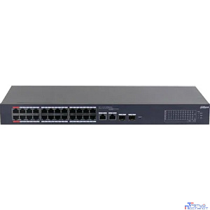 DAHUA DH-CS4226-24ET-375 24-портовый PoE коммутатор облачный 24 RJ45 10/100Мбит/с (PoE/PoE+/Hi-PoE), 2 комбинированных SFP/RJ45 10/100/1000Мбит/с (uplink)