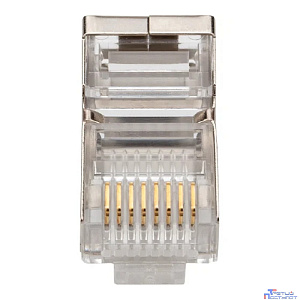 Rexant (06-0082-A10) Разъем сетевой LAN на кабель, штекер 8Р8С (RJ-45), под обжим, в экране, 10шт.