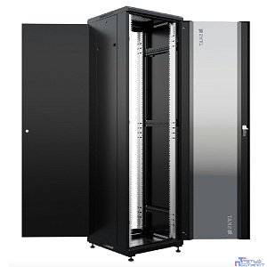 БАСТИОН SKAT TB-22R660GF-B Шкаф напольный универсальный серверный 22U 600х600мм, дверь стеклянная (4400) {1.5 года гарантия}