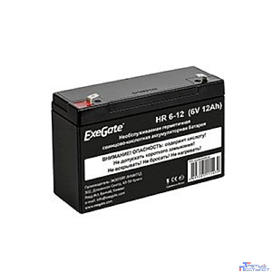 Exegate EX282955RUS Аккумуляторная батарея HR 6-12 (6V 12Ah, клеммы F1)
