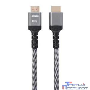 iOpen ACG859A-1.0 Кабель интерфейсный HDMI-HDMI 19M/M,ver. 2.1 8KX60Hz (Econom) оплетка 1m