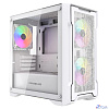 Powercase Mistral Micro X3W ARGB, Tempered Glass, 3x 120mm ARGB PWM Fan, белый, mATX (CMMXW-A3)