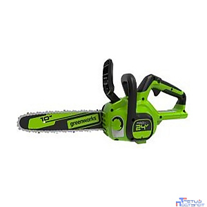 Greenworks G24CS25 Цепная пила аккумуляторная, 24 В, 25 см [2007707]