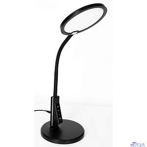 Camelion KD-836  C02 черн.LED(Свет-к наст.7Вт,230В,450лм,сенс.рег.ярк и цвет.темп,USB-5В,1А )