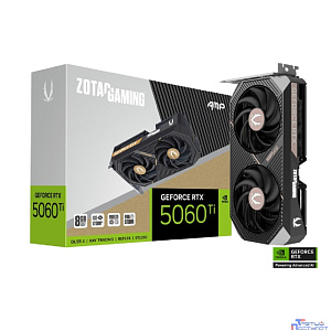 Видеокарта ZOTAC GAMING GeForce RTX 5060 Ti AMP 8GB GDDR7 128bit 2407/2632 MHz  3*DP/HDMI 2*FAN (ZT-B50610F-10M) RTL