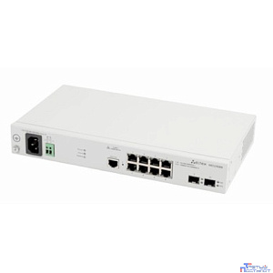 ELTEX MES2408B Ethernet-коммутатор 8 портов 10/100/1000BASE-T, 2 порта 100BASE-FX/1000BASE-X, L2,220В AC, 12В