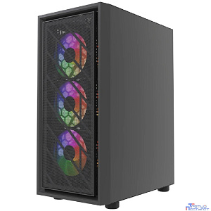 Powercase Mistral EA16, Tempered Glass, 4x 120mm FRGB Fan, чёрный, ATX  (CMAEA16-L4)