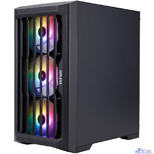 1STPLAYER BULLET HUNTER H2 Black / mATX / 4x120mm FRGB fans / H2-BK-4F1