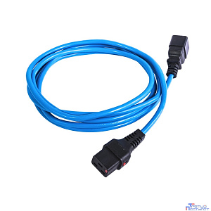 REM Шнур питания с фиксатором IEC 60320 C19/IEC 60320 C20, 16 А / 250 В (3 * 1,5), длина 1,8 м, синий R-16-Cord-C19-C20-1.8-Blue