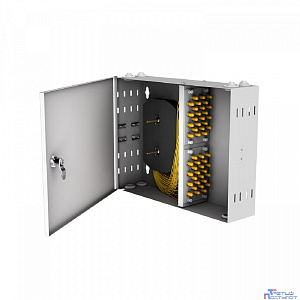 NTSS Кросс настенный NTSS PREMIUM предсобранный, 48 портов ST/UPC, 9/125 мкм, (розетки, сплайс 2шт, КДЗС, пигтейлы) NTSS-WFOB-PM-48-ST/U-9-SP1.5G5A