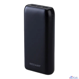 Rexant (30-2052) Портативное зарядное устройство Power Bank (аккумуляторная батарея) 20000 mAh с Quick Charge и Power Delivery, черное