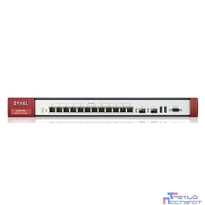 Zyxel ZyWALL ATP700, Межсетевой экран Rack, 12 конфигурируемых (LAN/WAN) портов GE, 2xSFP, 2xUSB3.0, AP Controller (8/264), Device HA Pro, Sandbox и Botnet Filter, с подпиской Gold на 1 год (полный UT