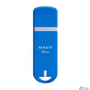 Maxvi USB Drive 64GB P3 sky blue, монолит с колпачком, ABS пластик, USB 2.0