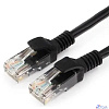 Патч-корд UTP Cablexpert PP6U-0.5M/BK кат.6, 0.5м, литой, многожильный (чёрный)