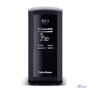 ИБП CyberPower VP700EILCD {Line-Interactive, Tower, 700VA/390W USB/RS-232/RJ11/45  (6 IEC С13), 12В/7 Ач х 1}