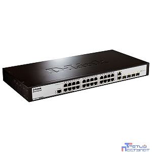 D-Link DES-1228/ME_RFB/B1 Восстановленный в производственных условиях управляемый коммутатор 2 уровня с 24 портами 10/100Base-TX, 2 портами 100/1000Base-X SFP и 2 комбо-портами 100/1000Base-T/SFP.