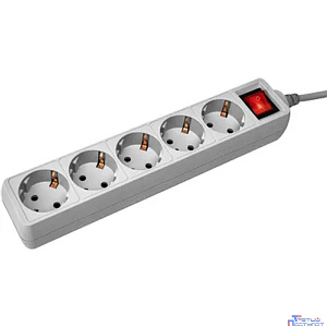 PC PET Сетевой фильтр AP01006-E-G 1.8м (5 розеток) серый