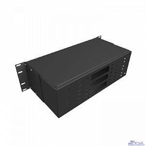NTSS Кросс NTSS оптический 19'' укомплектованный 3U, 64 порта LC/UPC duplex, 50/125 мкм ОМ3 (планки, сплайс-кассета 4шт, пигтейлы, КДЗС, адаптеры) черный RAL 9005 NTSS-RFOB-3U-64-2LC/U-503-SP1.5G1AY-B