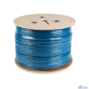 Rexant (01-0147) Кабель витая пара F/UTP, CAT 6, PVC, 4PR, 23AWG, INDOOR, SOLID, синий, 305 м