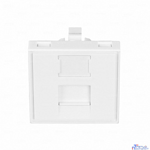 NTSS Лицевая панель NTSS PREMIUM для розеточных модулей типа Keystone 45x45 со шторкой NTSS-LP-PM-SIP-45X45-WT
