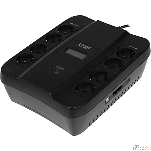 PowerCom Spider SPD-750U LCD ИБП {Line-Interactive, 750VA / 450W, 8xEURO: 4 с резервным питанием, 4 с фильтрацией, USB} (1138691/1642610)