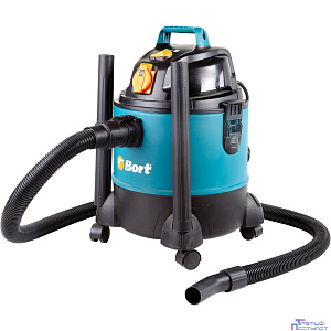 Bort BSS-1220-Pro Пылесос строительный [98291797] { 1250 Вт, вместимость 20 л, 36 л/сек, 4,5 кг, набор аксессуаров 10 шт }
