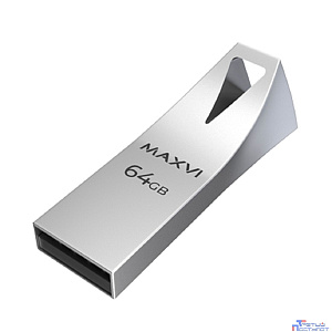 Maxvi USB Drive 64GB MK2 metallic silver, монолит, металл, USB 2.0